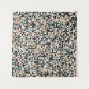 Seamless pattern. Squares forming a colourful pict Tapestry