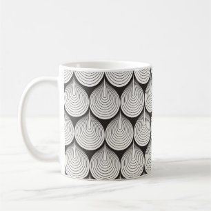 Seamless pattern. Stylish monochrome ornament. Geo Coffee Mug