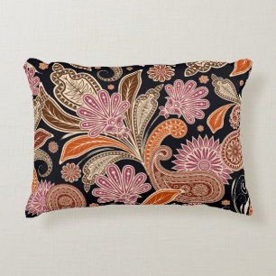 Seamless Pattern Traditional Paisley Design Accent Pillow