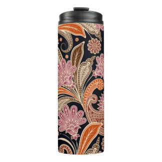 Seamless Pattern Traditional Paisley Design Thermal Tumbler