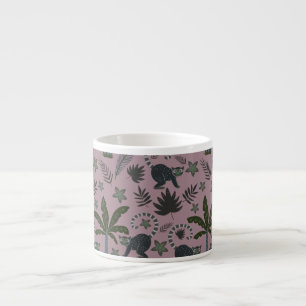 Seamless pattern Tropical animals monkey jumping Espresso Cup