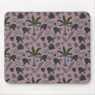 Seamless pattern Tropical animals monkey jumping Mouse Pad