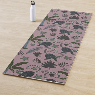 Seamless pattern Tropical animals monkey jumping Yoga Mat