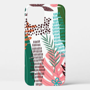 Seamless pattern tropical background with Monstera iPhone 12 Case