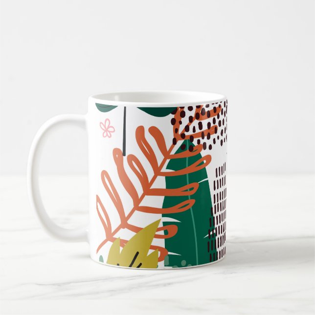 Seamless pattern tropical background with Monstera Coffee Mug (Left)
