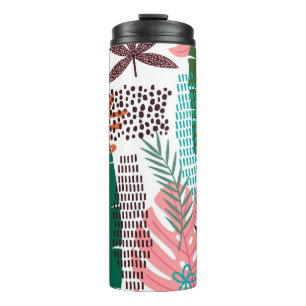 Seamless pattern tropical background with Monstera Thermal Tumbler