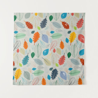 Seamless Pattern - vintage Autumn Leaves Illustrat Tapestry