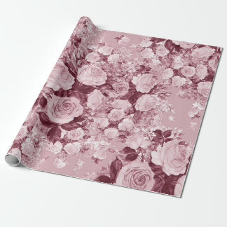 Seamless pattern watercolor bouquet of delicate te wrapping paper