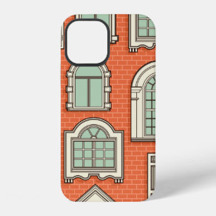 Seamless pattern with a vintage windows.  iPhone 12 case