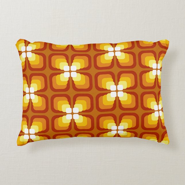 Seamless pattern with abstract floral elements and accent pillow (Front)