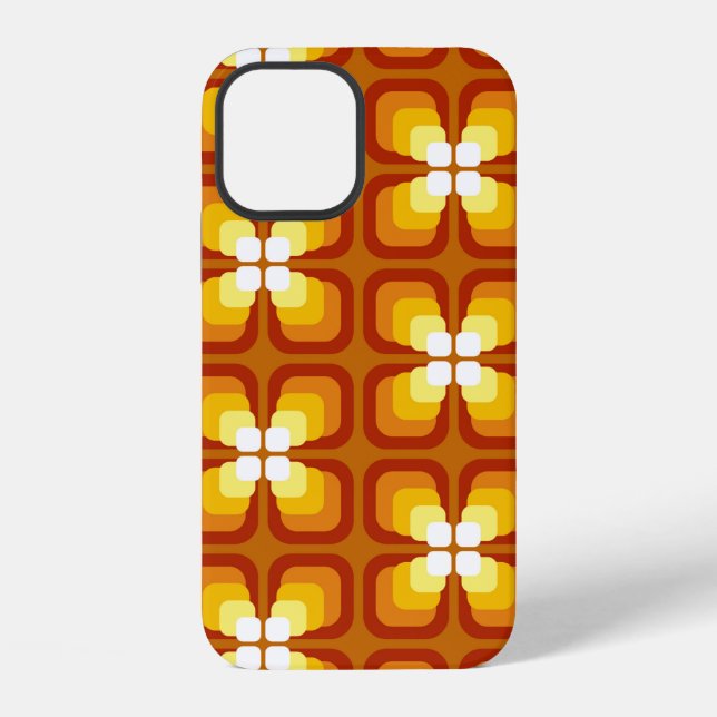 Seamless pattern with abstract floral elements and iPhone case (Back)