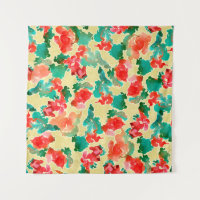 Seamless pattern with Abstract flowers drawn by a