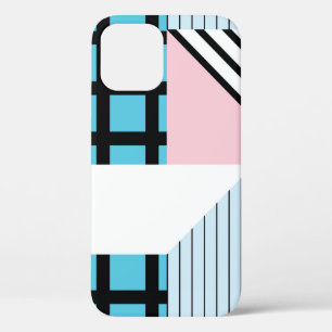 Seamless pattern with abstract geometric shapes iPhone 12 case