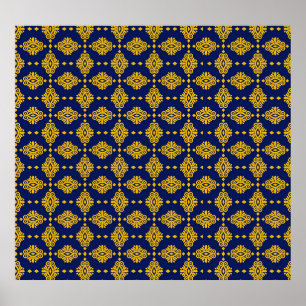 Seamless Pattern With Abstract Geometric Style.  Poster