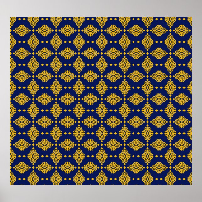 Seamless Pattern With Abstract Geometric Style.  Poster (Front)