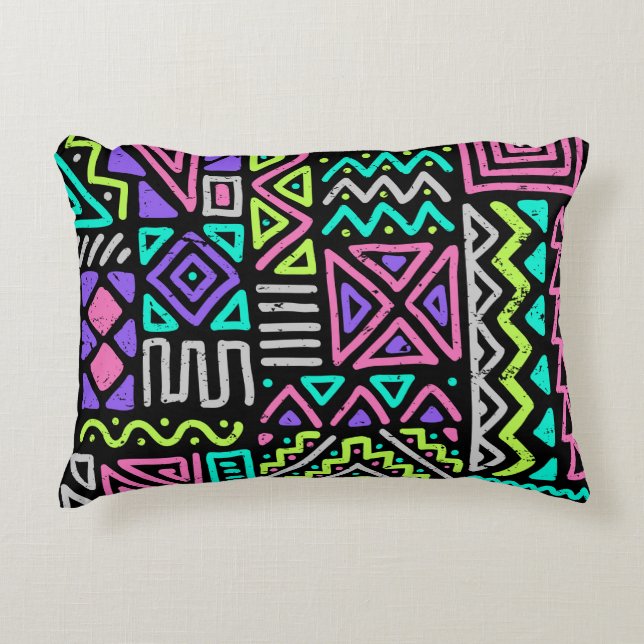  seamless pattern with abstract lines. geometric a accent pillow (Front)