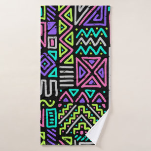 seamless pattern with abstract lines. geometric a bath towel