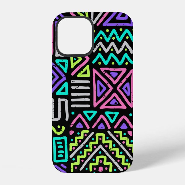 seamless pattern with abstract lines. geometric a iPhone case (Back)