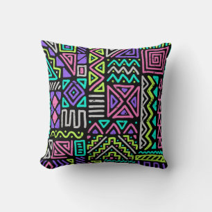 seamless pattern with abstract lines. geometric a throw pillow