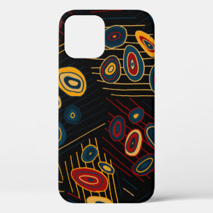 Seamless pattern with abstract modern doodles. Bri iPhone 12 Case
