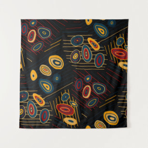 Seamless pattern with abstract modern doodles. Bri Tapestry