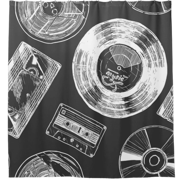 Seamless pattern with Audio and video carriers. Vi (Front)