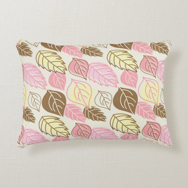 Seamless pattern with autumn leafs accent pillow (Front)