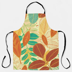 Seamless pattern with autumn leaves  apron