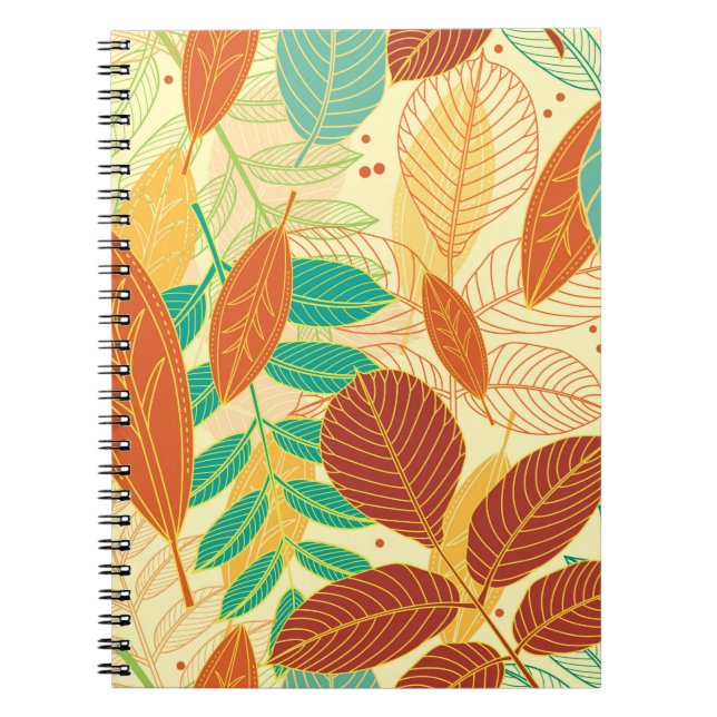 Seamless pattern with autumn leaves  notebook (Front)