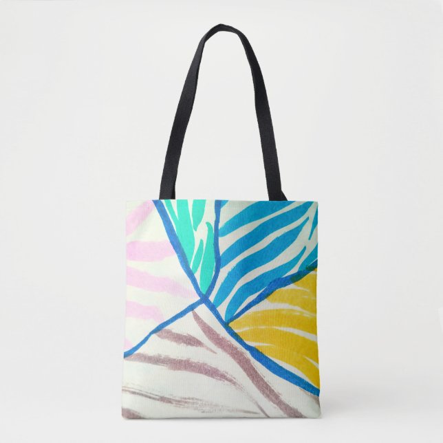 Seamless pattern with avocados. Stamp textured. vi Tote Bag (Front)