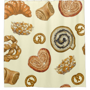 Seamless pattern with bakery product