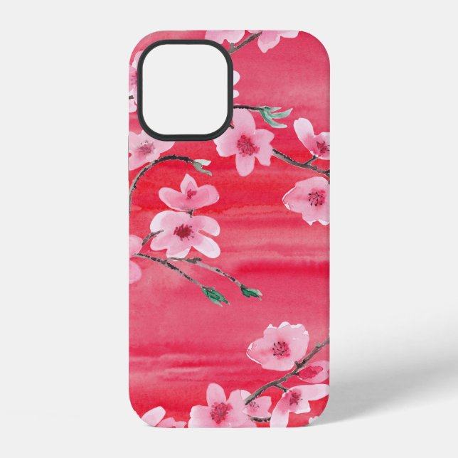 Seamless pattern with Beautiful Cherry blossom flo iPhone Case (Back)