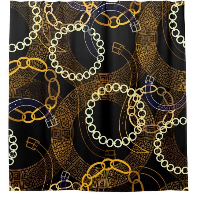 Seamless pattern with belts greek meanders chains  (Front)