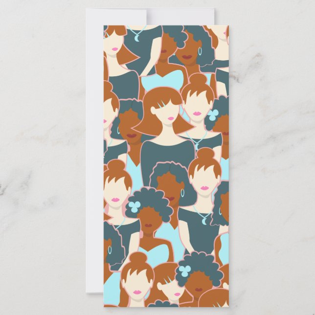 Seamless pattern with black girls and white girls (Front)