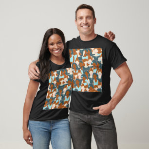 Seamless pattern with black girls and white girls T-Shirt