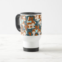 Seamless pattern with black girls and white girls