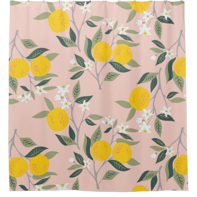 Seamless pattern with branches of oranges in bloom (Front)