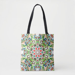 seamless pattern with bright floral ornament. Vin Tote Bag