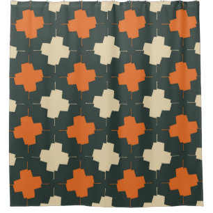 Seamless pattern with bright geometric elements on