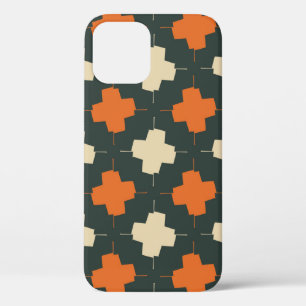 Seamless pattern with bright geometric elements on iPhone 12 case