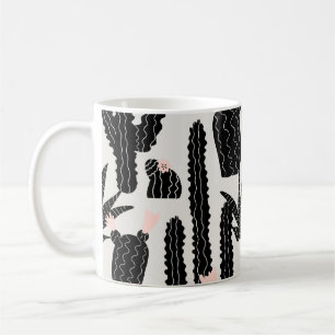 Seamless pattern with cacti illustration coffee mug