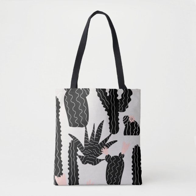 Seamless pattern with cacti illustration tote bag (Front)