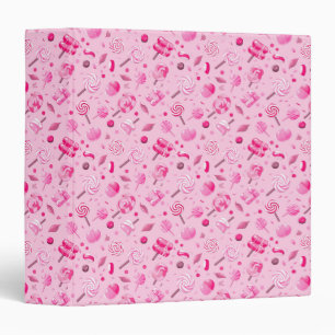 Seamless pattern with candies, lollipops, blue bac binder