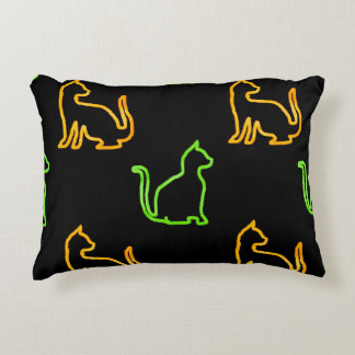 Seamless pattern with catsabstract,animal,art,arti accent pillow