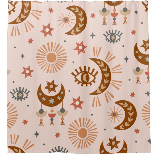 seamless pattern with celestial eye, moon, sun (Front)