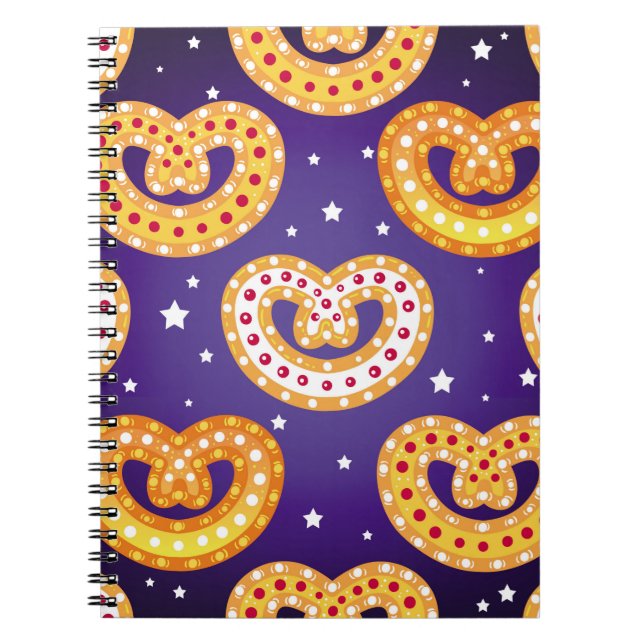 Seamless pattern with Christmas sweets. Vintage il Notebook (Front)