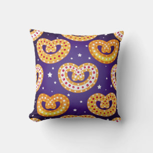 Seamless pattern with Christmas sweets. Vintage il Throw Pillow