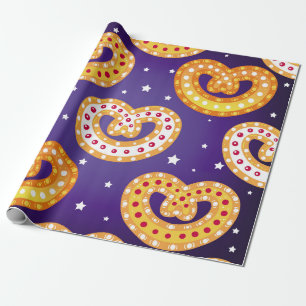 Seamless pattern with Christmas sweets. Vintage il Wrapping Paper