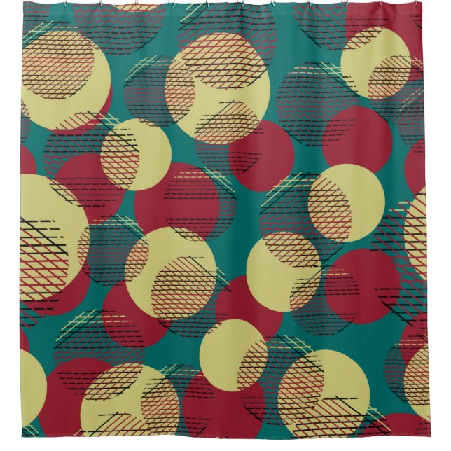 Seamless pattern with circles and lines.  (Front)