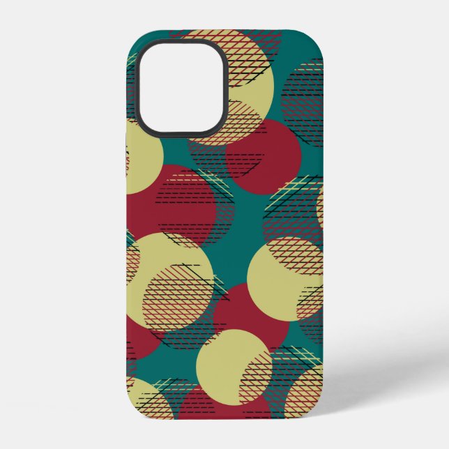 Seamless pattern with circles and lines.  iPhone case (Back)